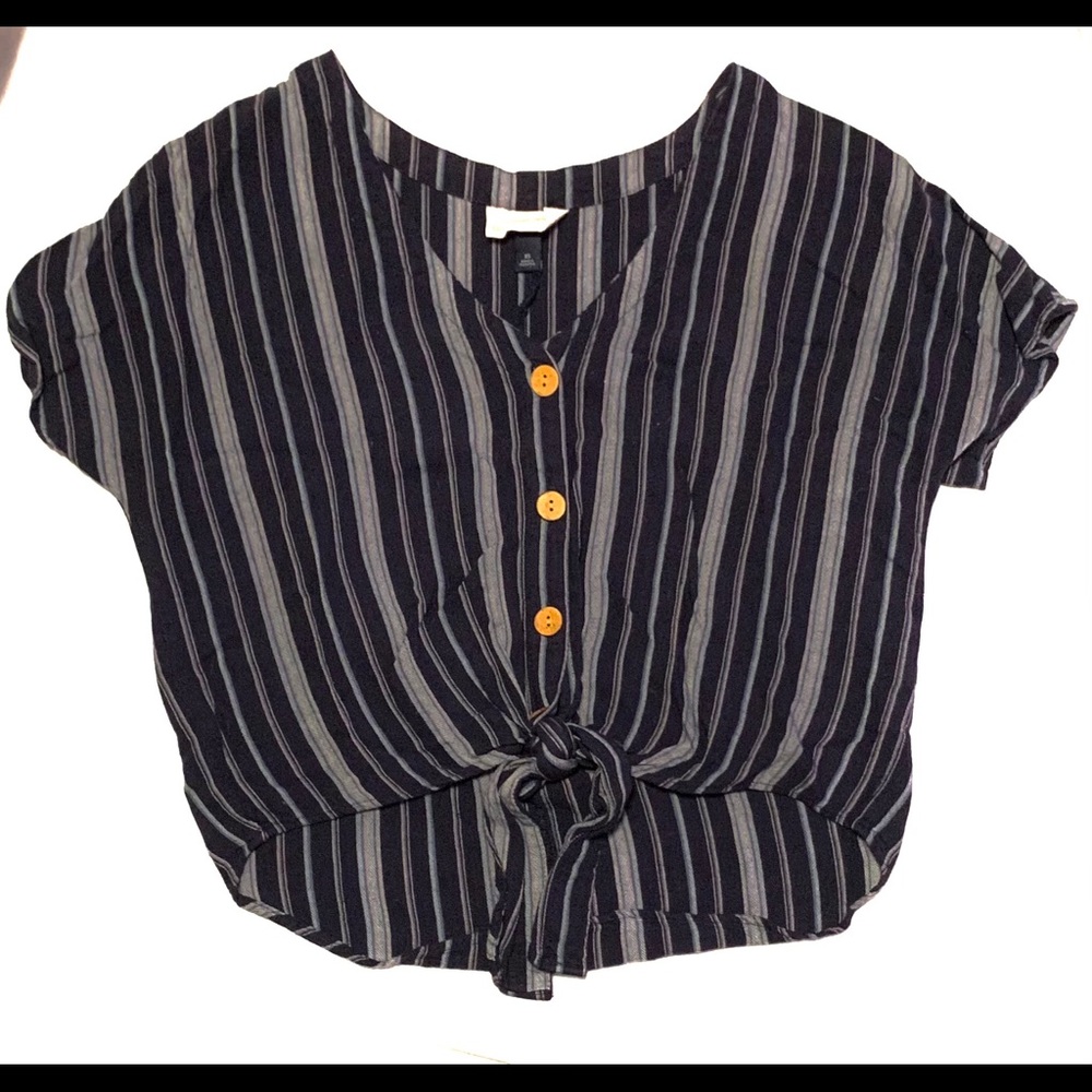 tie front blouse